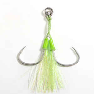 1 Pair Assist Jigging Hooks Luminous High Carbon Steel Hooks 1 Pair Assist Jigging Hooks Luminous High Carbon Steel Hooks