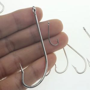 New Size 1#~6#,1/0#~7/0# Color Silver High-carbon Steel Fish Hook