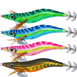 OEM Luminous Shrimp Artificial Wooden Shrimp Lure Bait